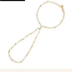 Leeada- Emi sparkling hand chain in ocean blue NWT